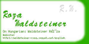 roza waldsteiner business card